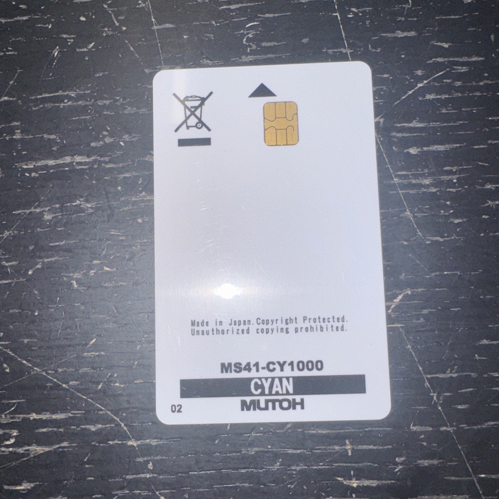 Mutoh Ink Smart Chip Card MS41-CY1000 cyan color chip for secure printing with Mutoh printers