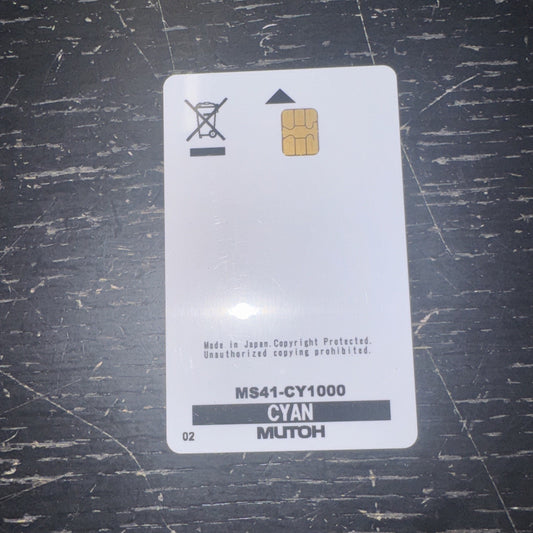 Mutoh Ink Smart Chip Card MS41-CY1000 cyan color chip for secure printing with Mutoh printers