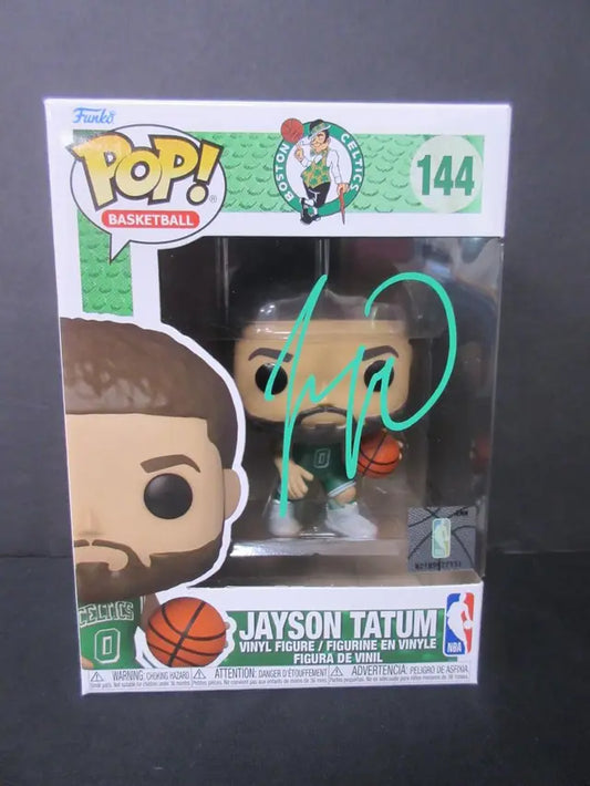 Jayson Tatum Signed Autographed NBA Boston Celtics 144 Funko Pop W/ Coa