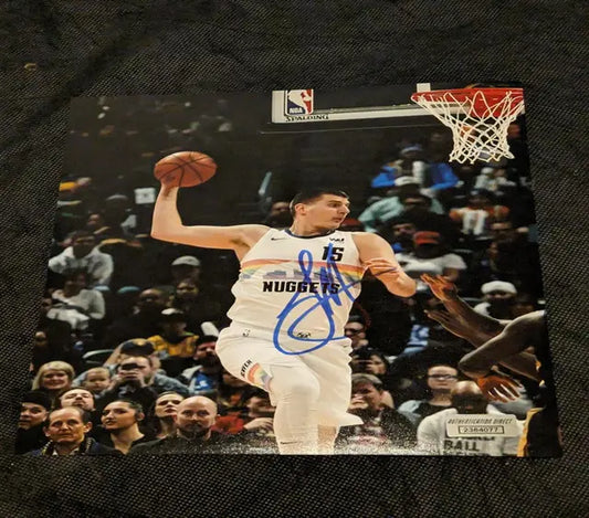 Nikola Jokic Denver Nuggets autographed 8x10 photo with coa