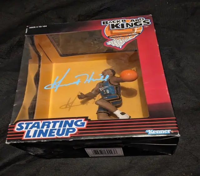 Grant Hill Auto Signed Backboard Kings Starting Lineup with COA