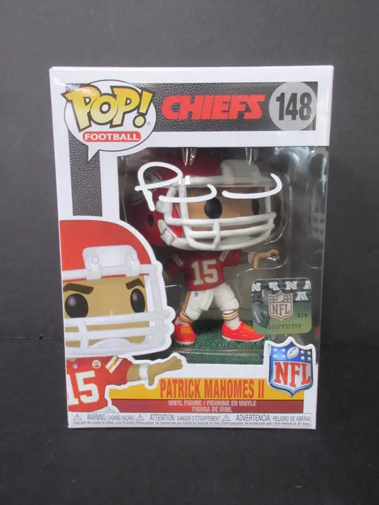 Kansas City Chiefs 148 Patrick Mahomes Signed Funko Pop Direct NFL Holo COA