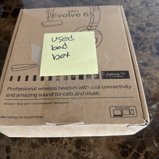 Jabra Evolve 65 SE Mono Wireless Headset with Bluetooth and Noise Cancelling Mic