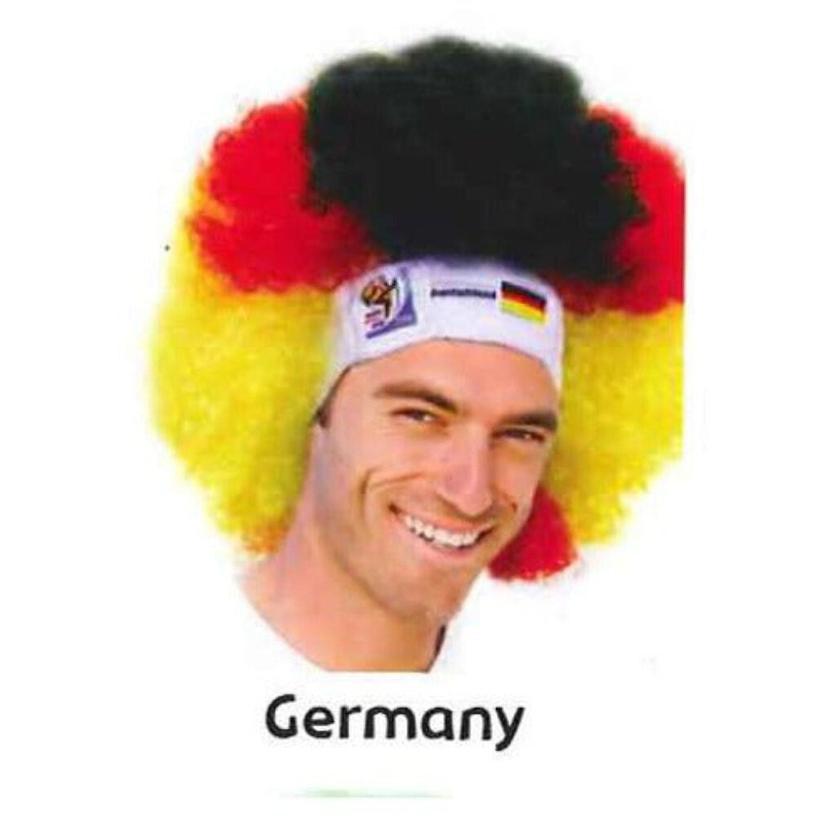 Retro Official Fifa Soccer Afro Wig Hat from 2010 Games