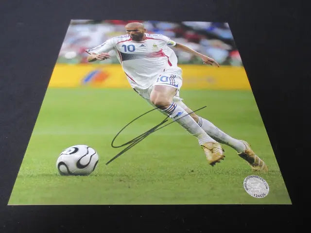 Zinedine Zidane Signed France Soccer 8x10 Photo W/Coa