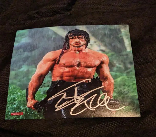 Sylvester Stallone John Rambo Signed 8x10 Photo COA