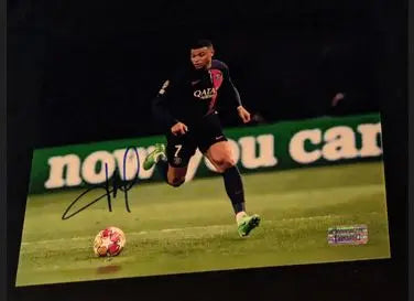 Kylian Mbappe paris autograph 8x10 photo with coa