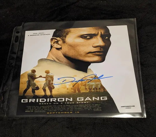 Dwayne Johnson Gridiron Gang autographed 8x10 photo with COA