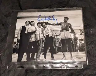 Paul McCartney autographed The Beatles and Muhammad Ali in the Ring  8x10 photo with coa