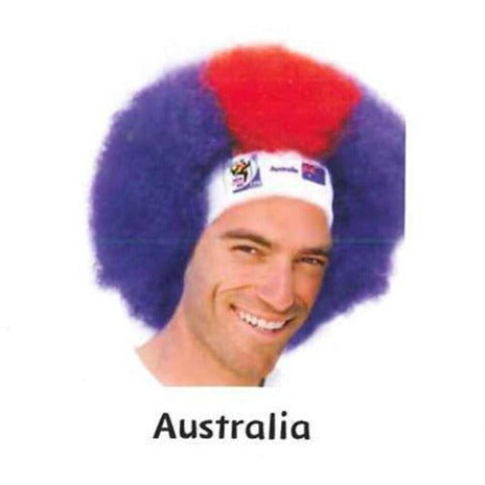 Retro Official Fifa Soccer Afro Wig Hat from 2010 Games