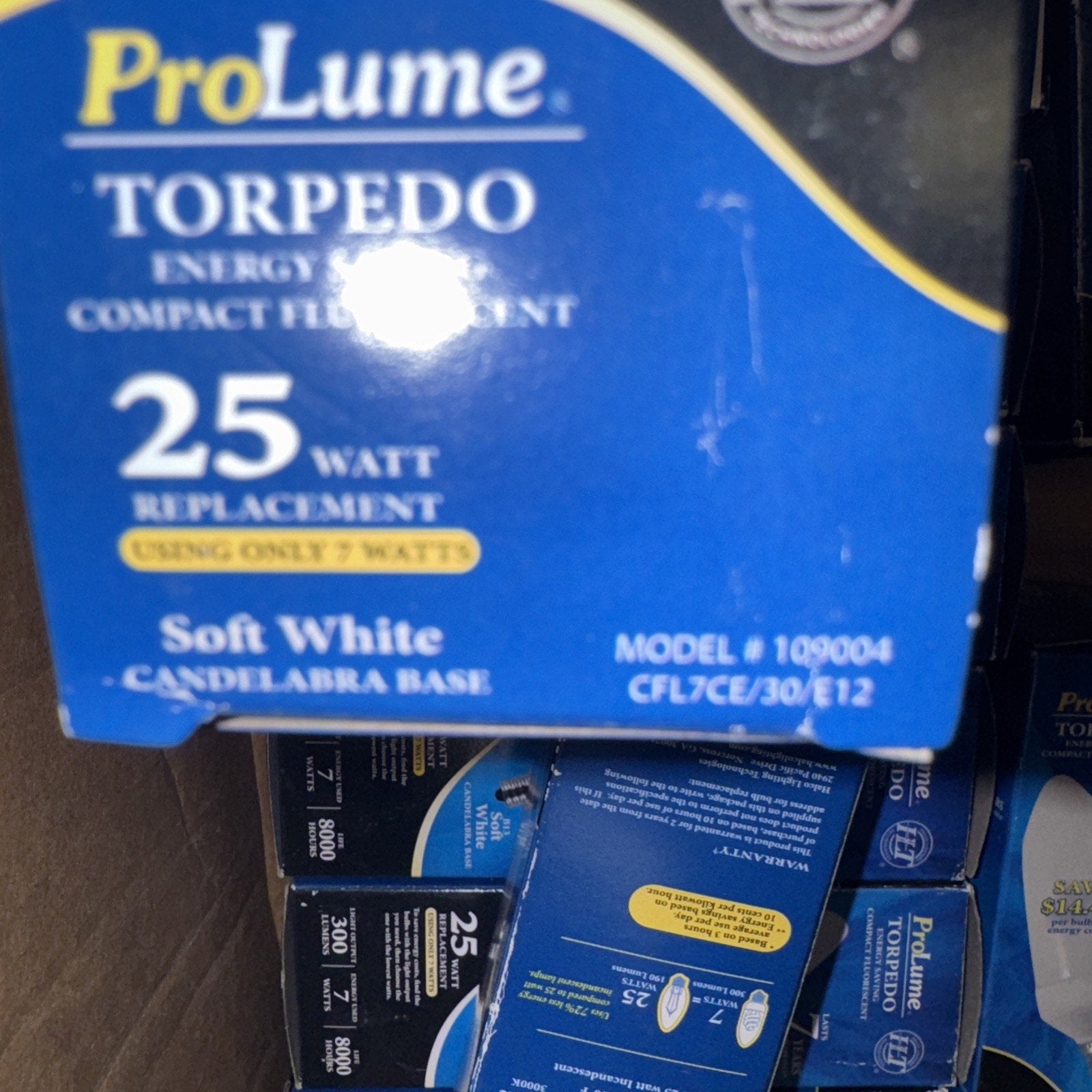 Halco ProLume Torpedo 25 watt replacement soft white energy-saving compact fluorescent bulb Model 1009004