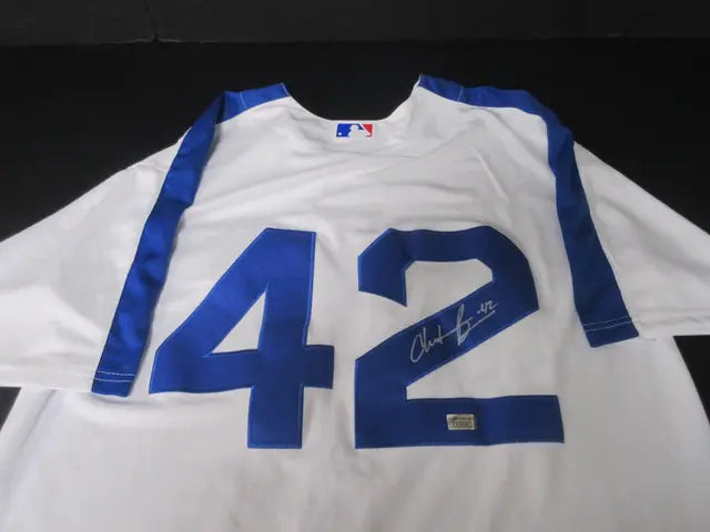 Chadwick Boseman signed 42 Dodgers Jersey