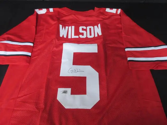 Garrett Wilson OSU red  signed Jersey w/coa