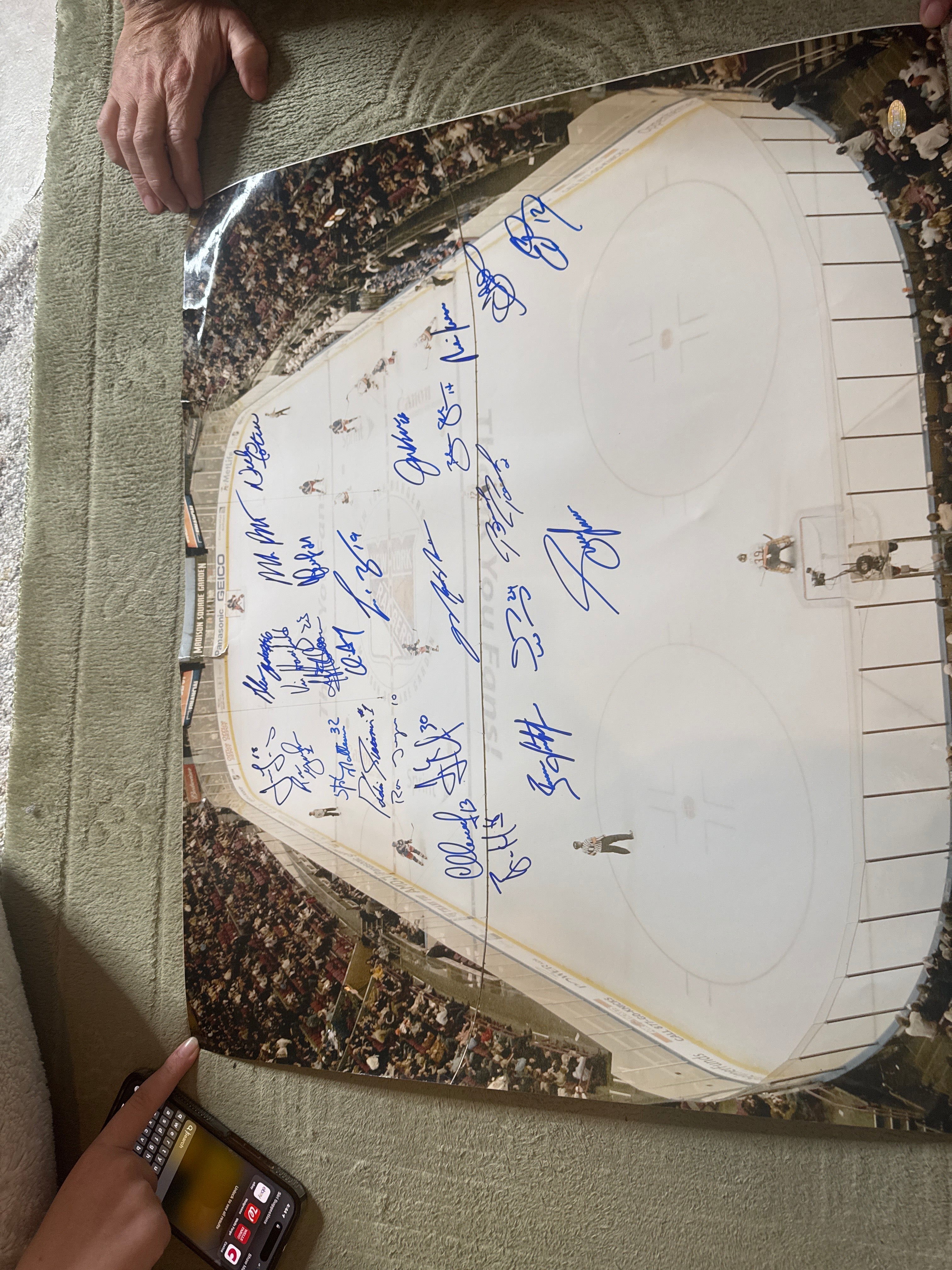 Rangers 20x24 Photo Team-Signed by (26) with Jaromir Jagr, Glen Anderson, Mark Messier, Henrik Lundqvist, & Mike Richter (Steiner)