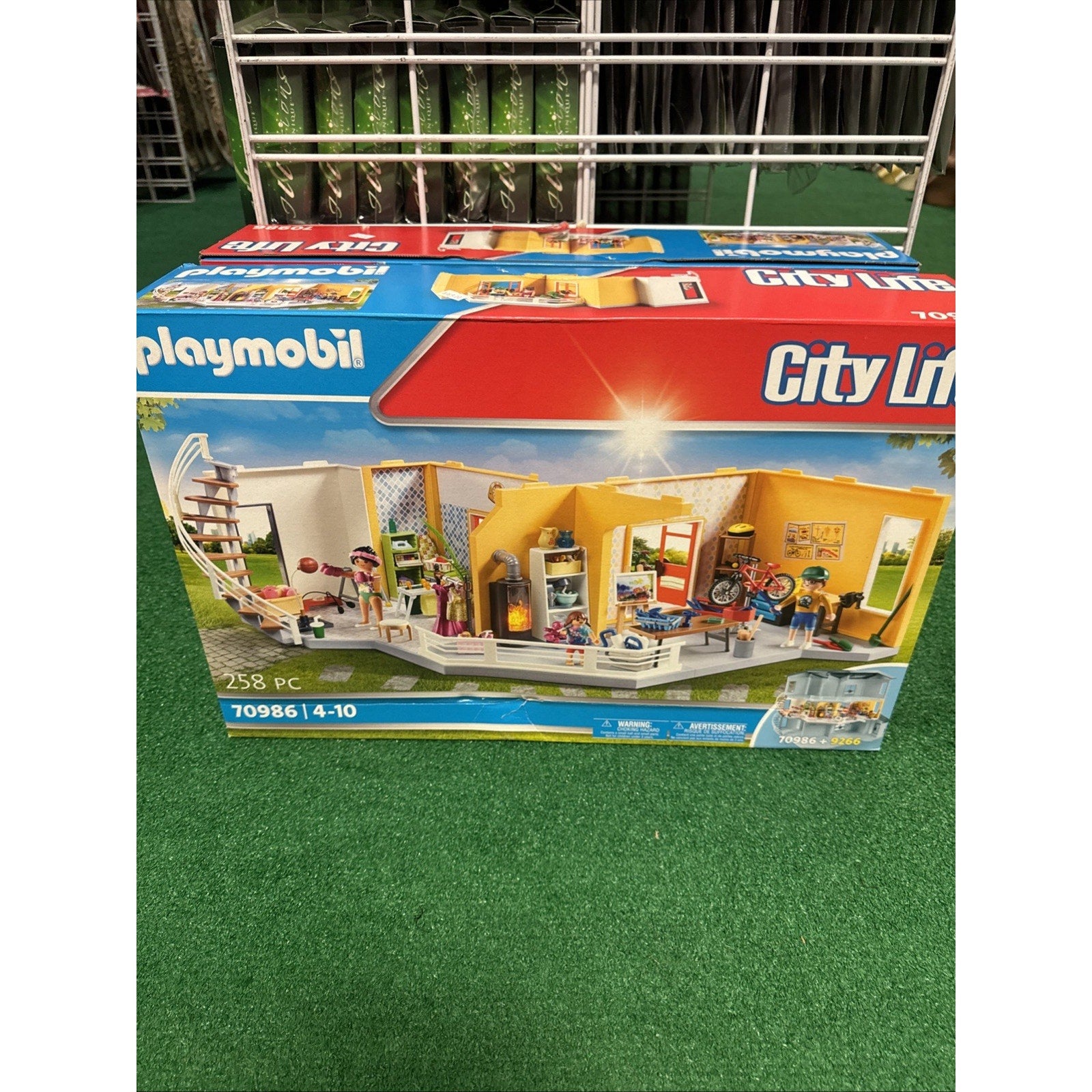 PLAYMOBIL #70986 Modern Doll House Floor Extension set with 258 pieces for ages 4 to 10 displayed in box packaging