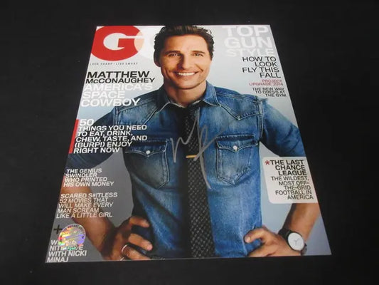 GQ Matthew McConughey signed 8x10 Photo coa