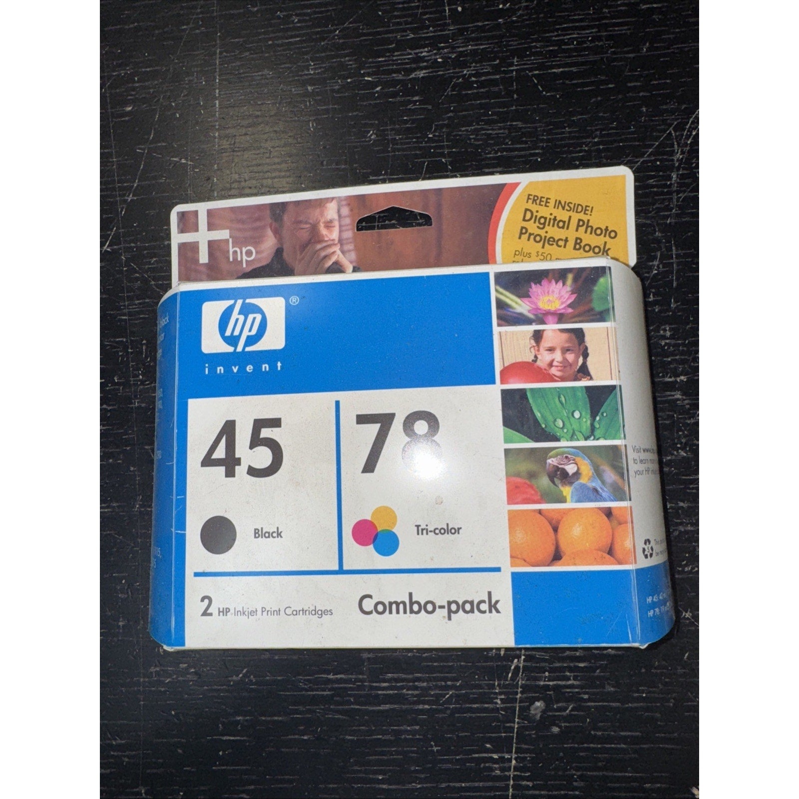 HP Genuine Ink combo pack with Black 45 and Tri-color 78 unopened cartridges for inkjet printers