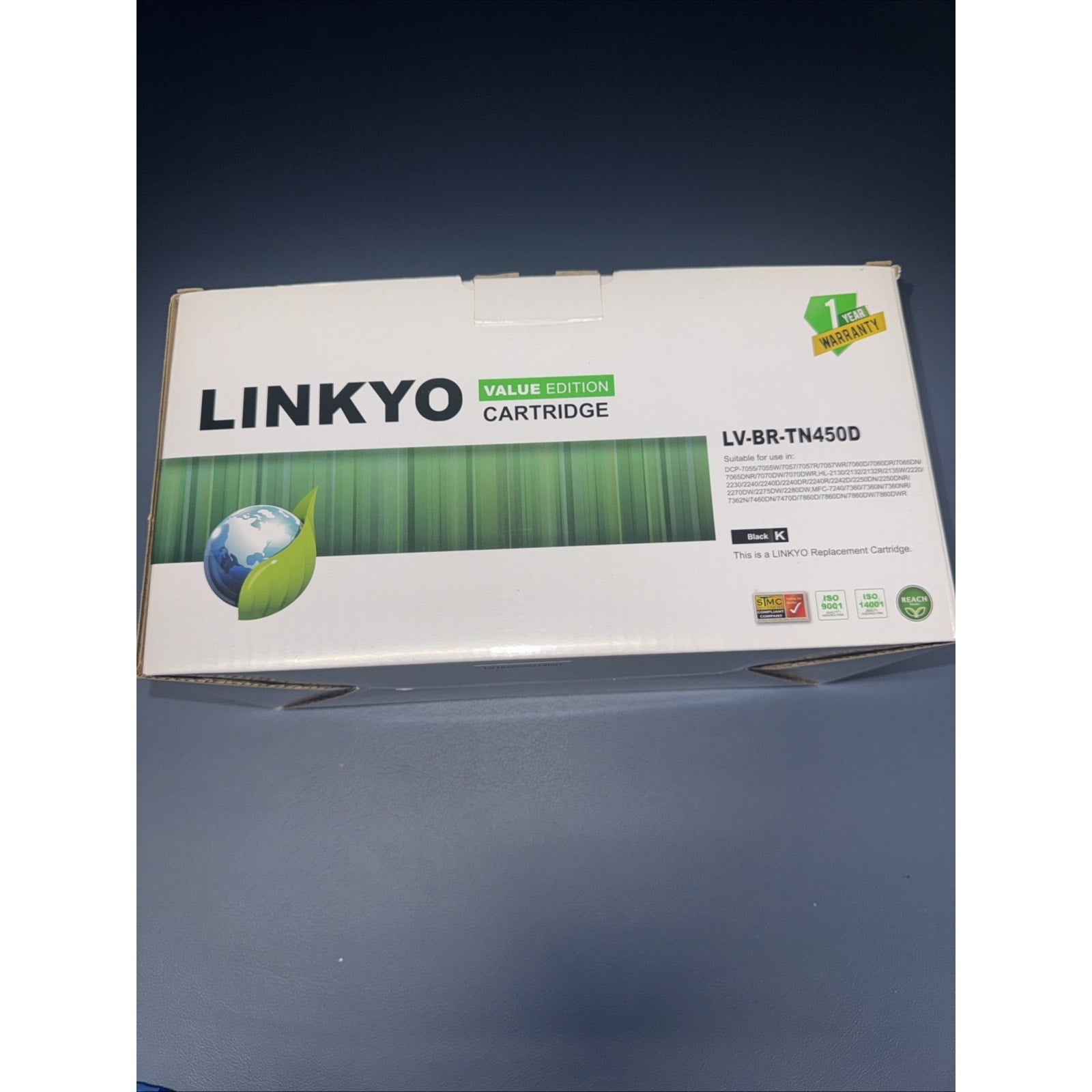 2 Pack Black LINKYO LY-BR-TN450D Premium Cartridges for Brother. FACTORY SEALED