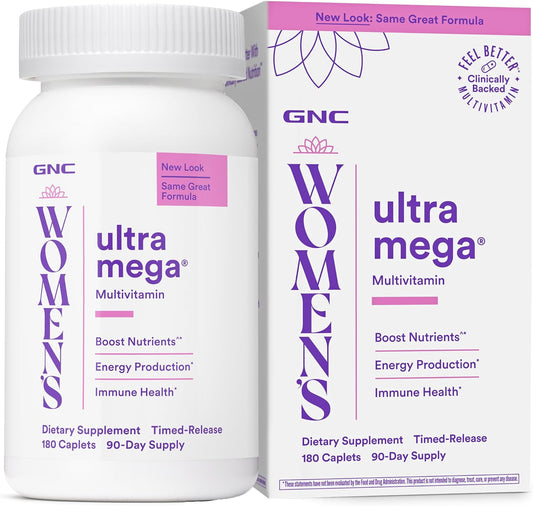 GNC Women's Ultra Mega Multivitamin, 180 Caplets