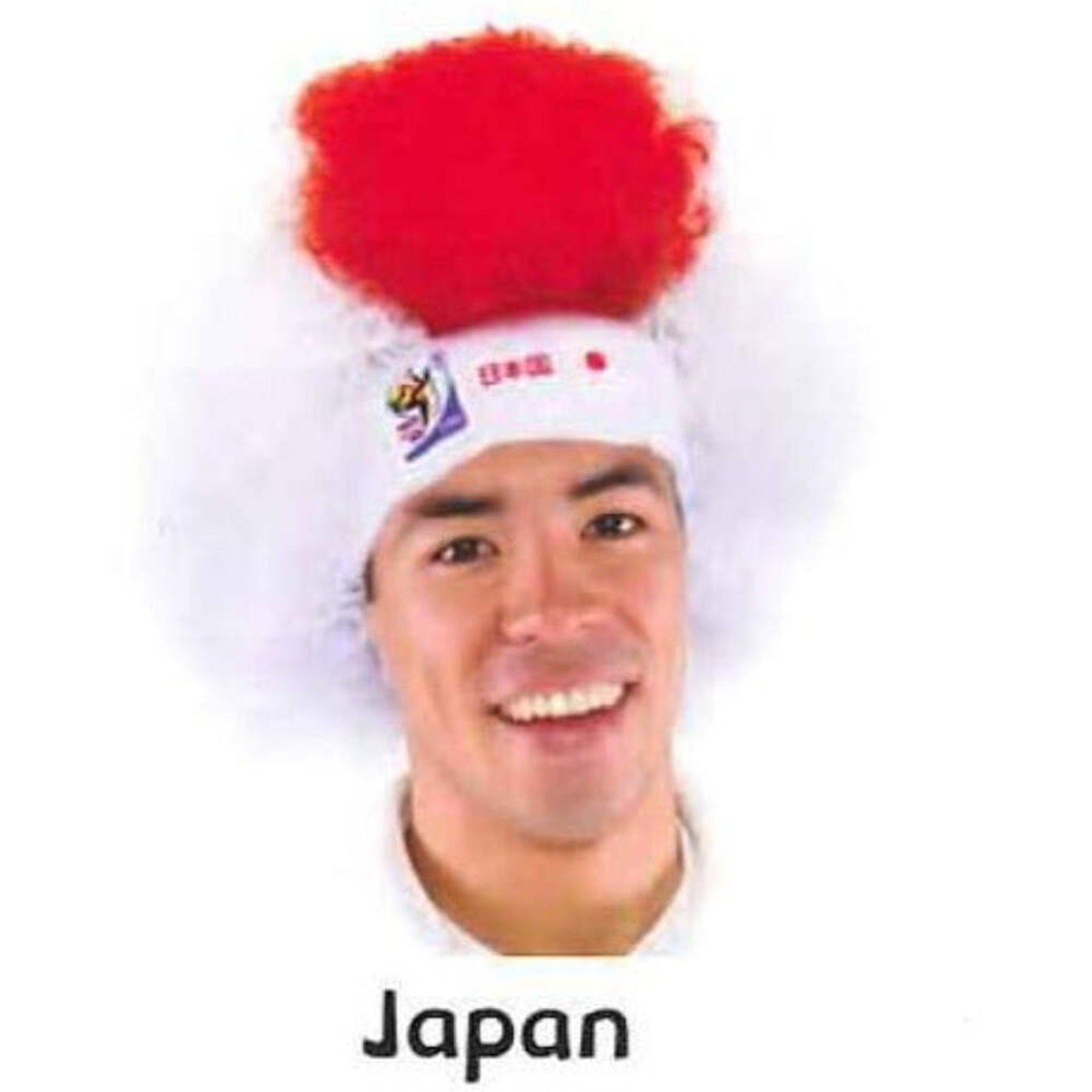 Retro Official Fifa Soccer Afro Wig from 2010 Games