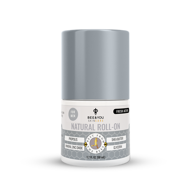 BEE&YOU Natural Roll-On Deodorant for Men 1.7 oz - official product image