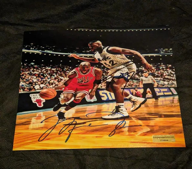 Michael Jordan Chicago Bulls NBA Autographed 8x10 photo with COA 114806🔥🏀