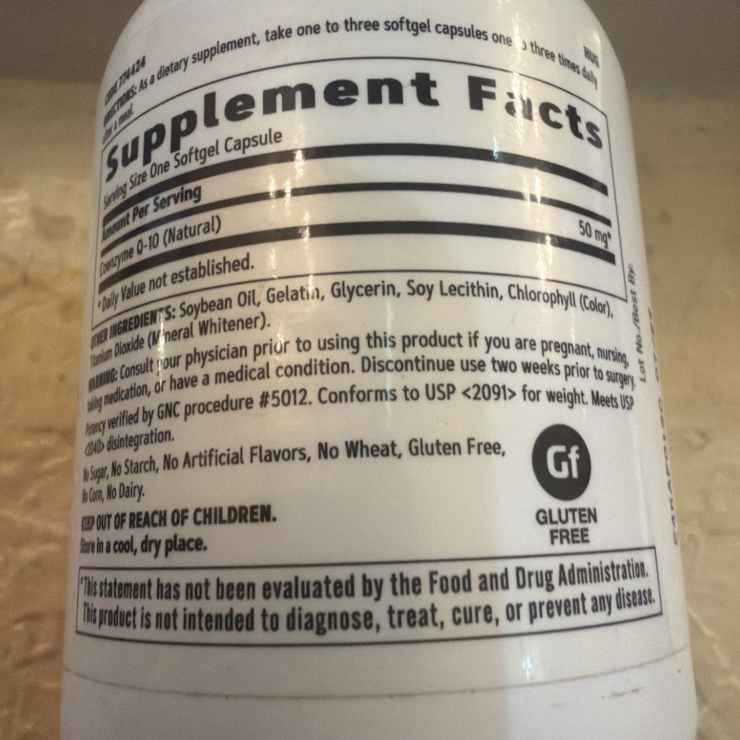 GNC CoQ10 50mg Nutritional Supplement 120 Count Supports Heart Health 7/27 — Image 3