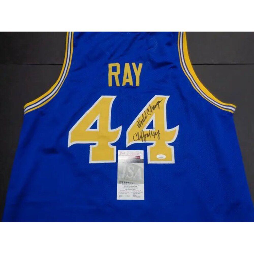 Clifford Ray Golden State Warriors Autographed & Inscribed Custom Basketball Jersey