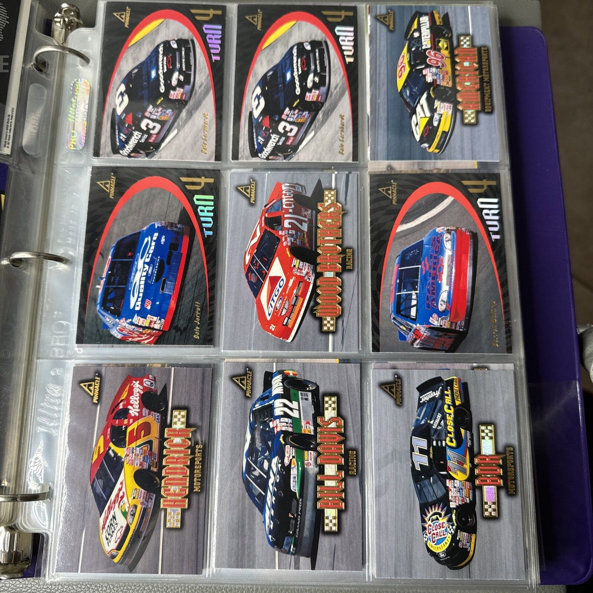 Set of 9 Pinnacle Pro Set NASCAR Marx Trading Cards (Set 5658)