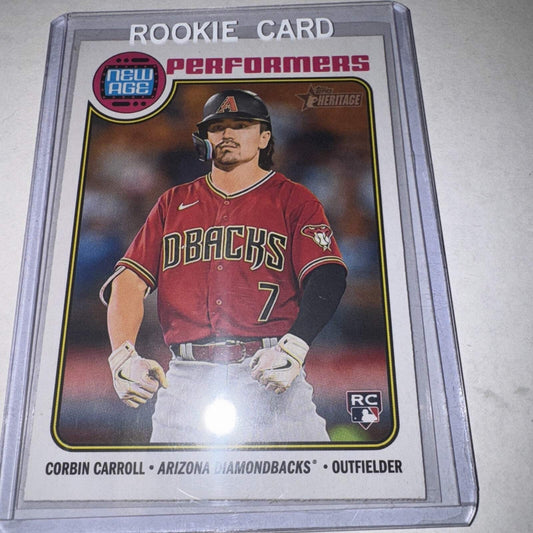 2023 Topps Heritage New Age Performers #NA-19 Corbin Carroll RC Insert