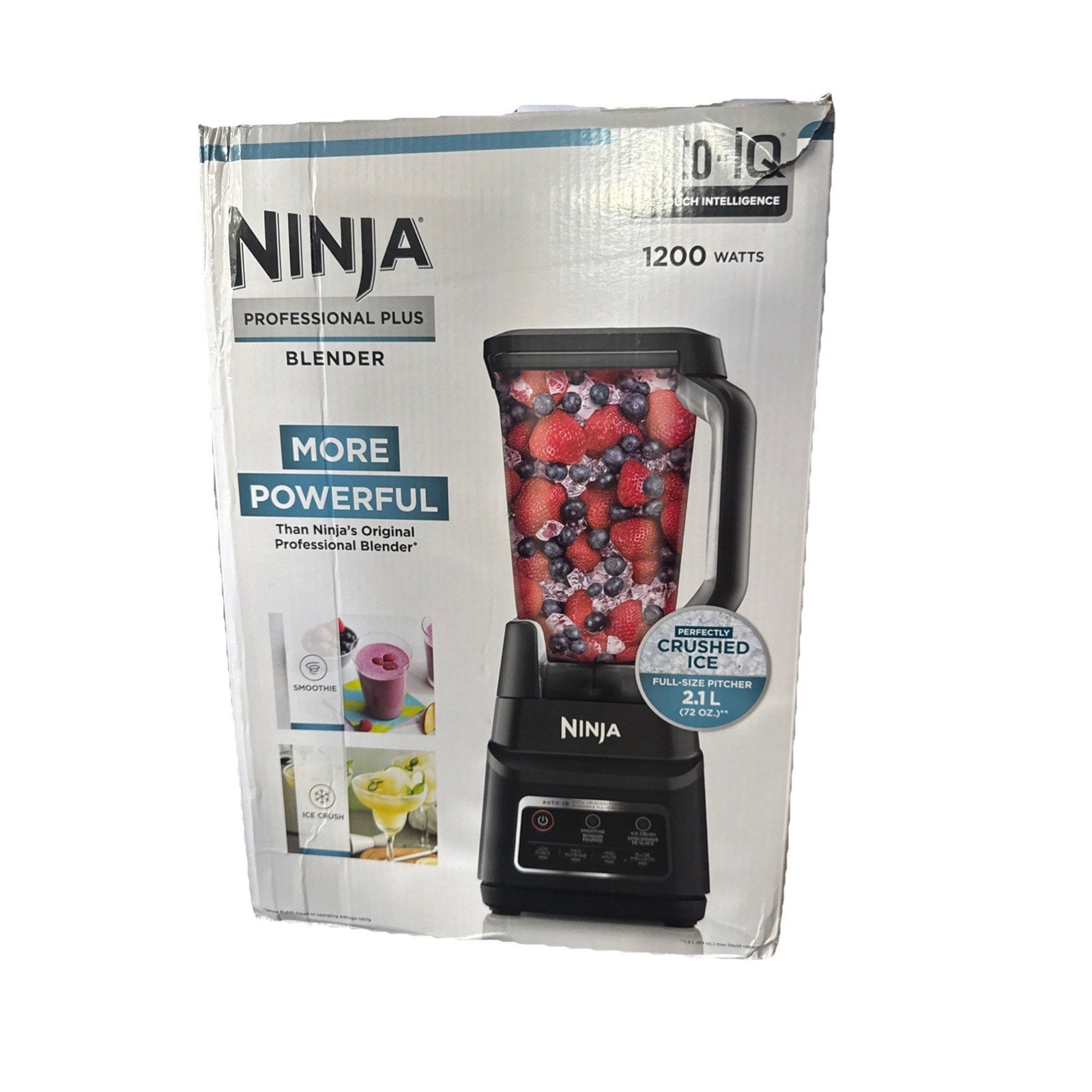 Ninja Professional Plus Blender 1200 watts with crushed ice capability and 72 oz pitcher showing fruit blend