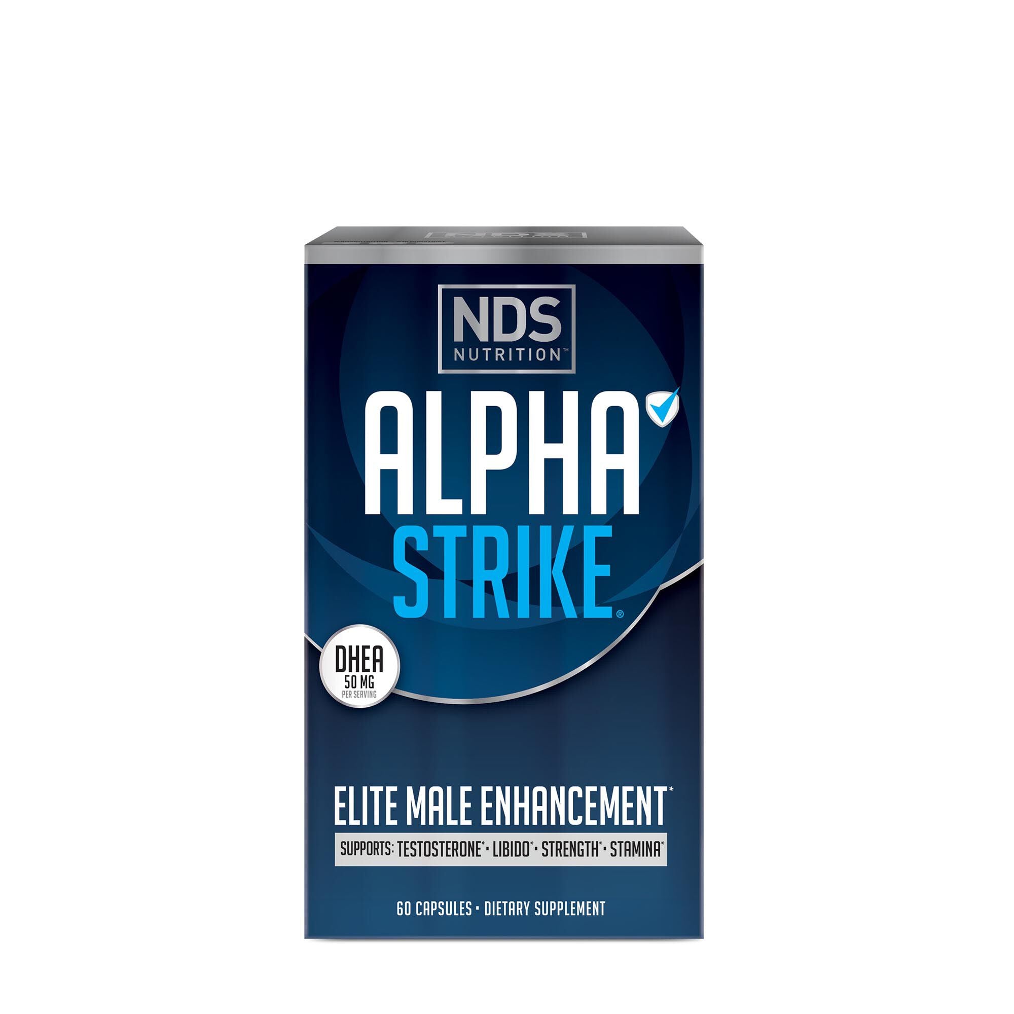 NDS Nutrition Alpha Strike Elite Male Performance Supplement, 60 Capsules