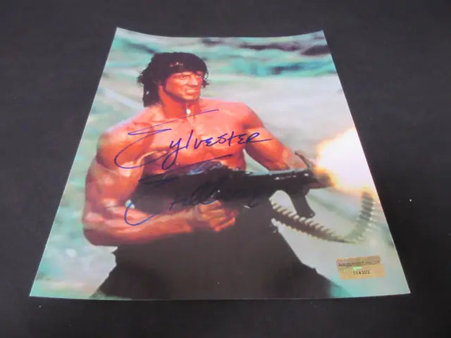 Sylvester Stallone John Rambo Signed 8x10 Photo EUA COA