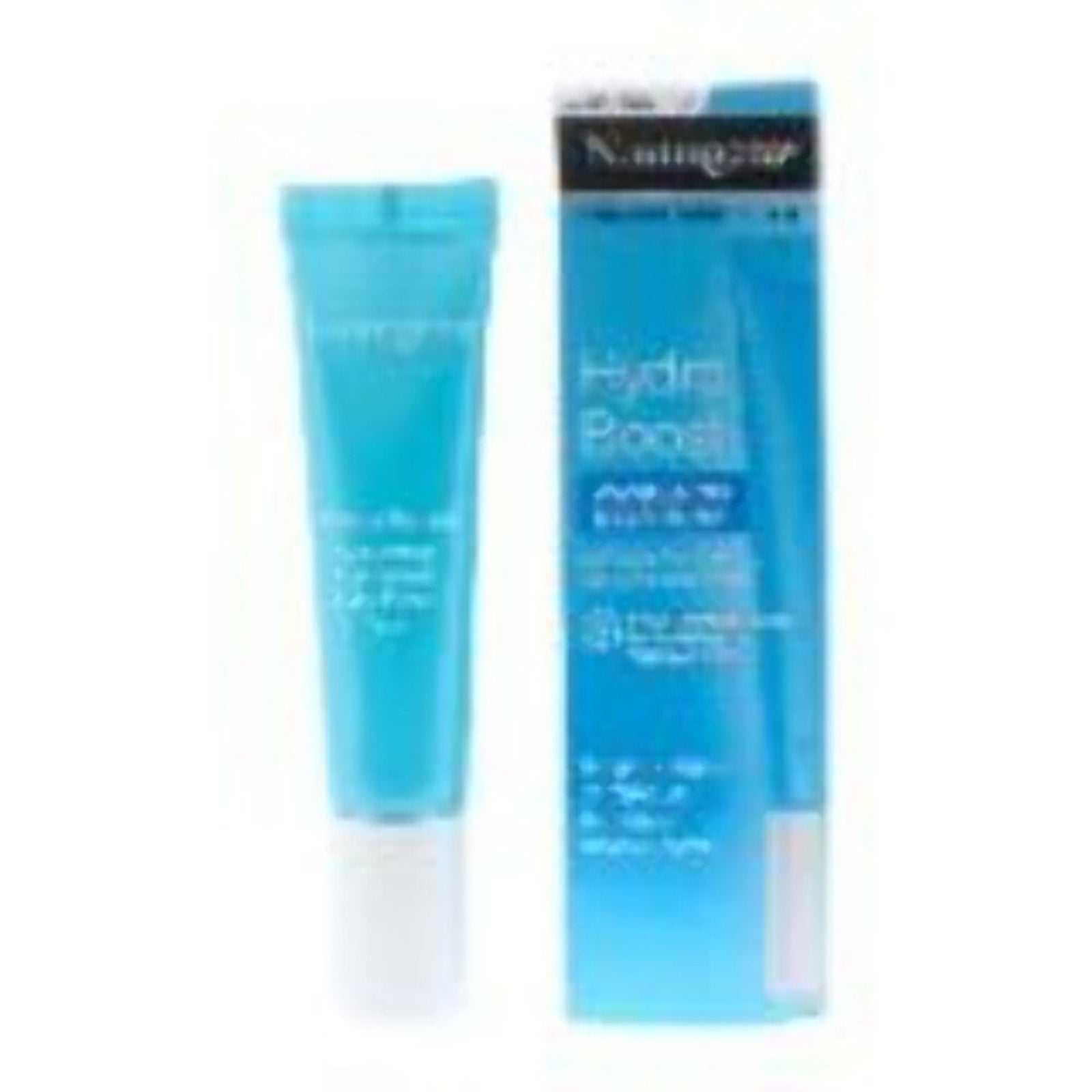Tube and box packaging of a blue hydrating facial cream product with white text and black branding on the box, designed for skin moisture and care.