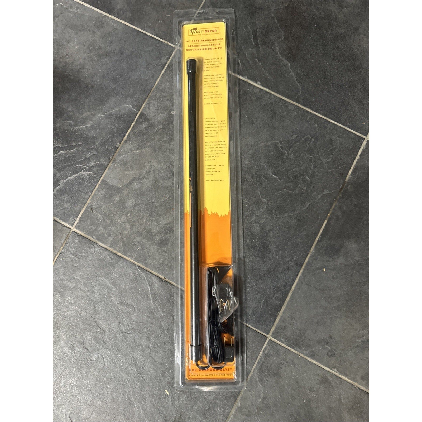 Peet Boot Dryer M20S24 Safe Rod 24 inch black humidifier for drying hunting and outdoor boots in packaging