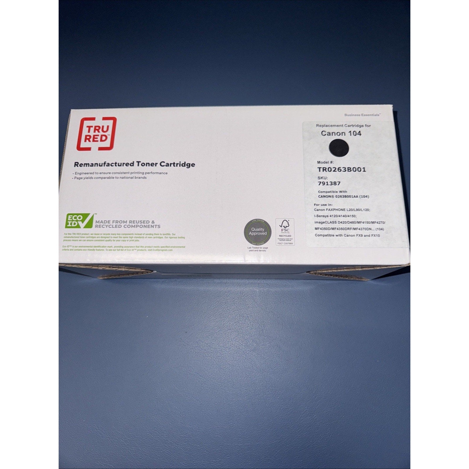 Tru Red Black Toner Cartridge Canon 104 (0263B001AA ) 791387