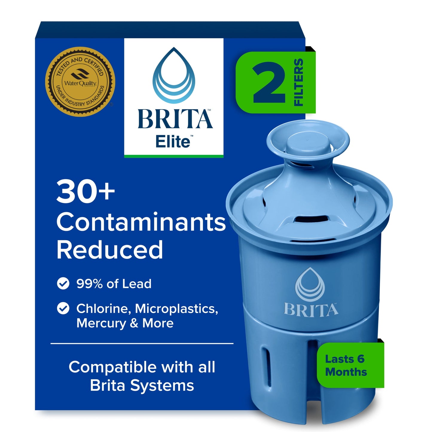 Brita Longlast Replacement Water Filters, 2 Count