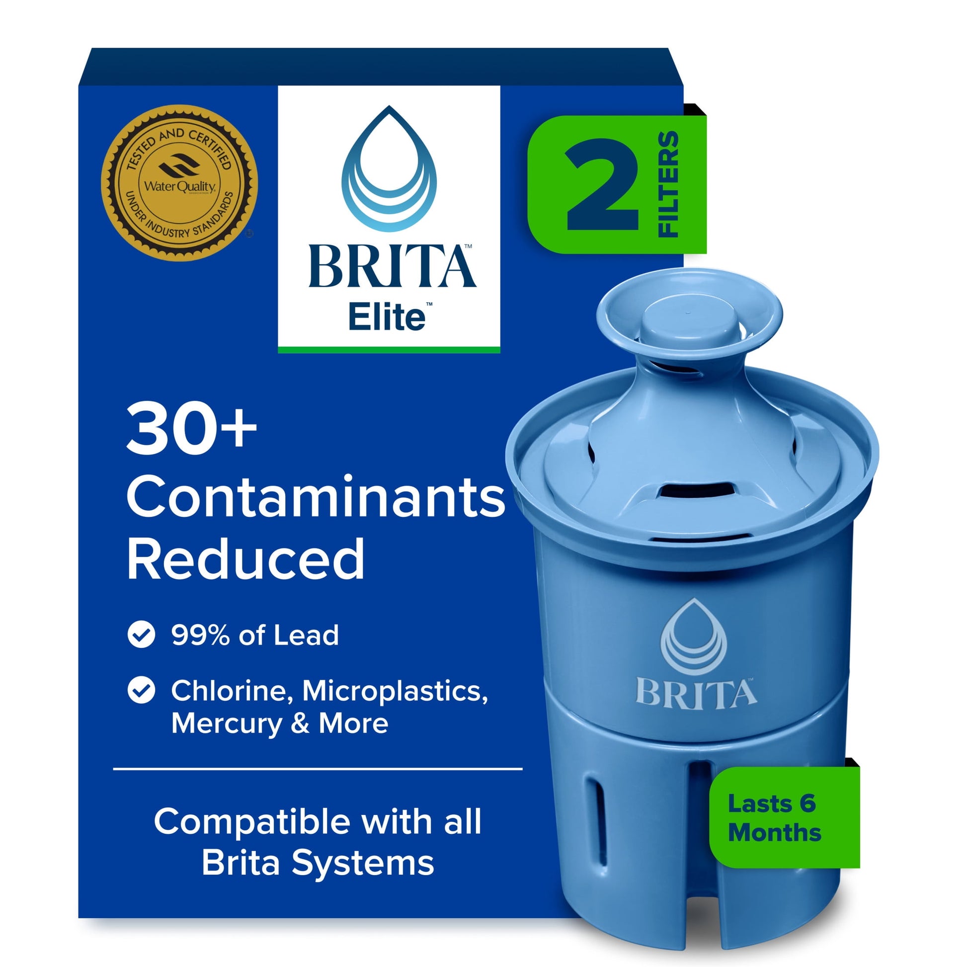 Brita Longlast Replacement Water Filters, 2 Count