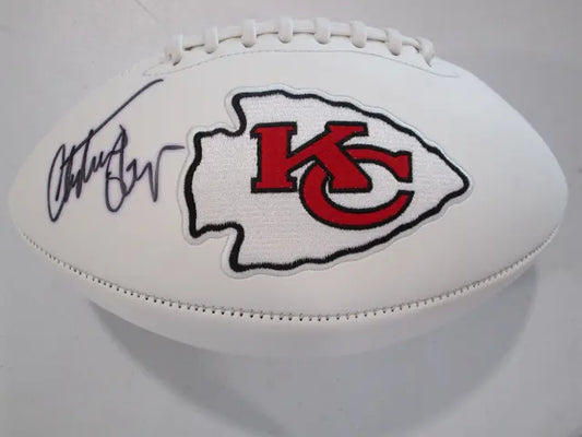 Christian Okoye of the KC Chiefs signed autographed logo football JSA COA 823 - Price Is Right Miami