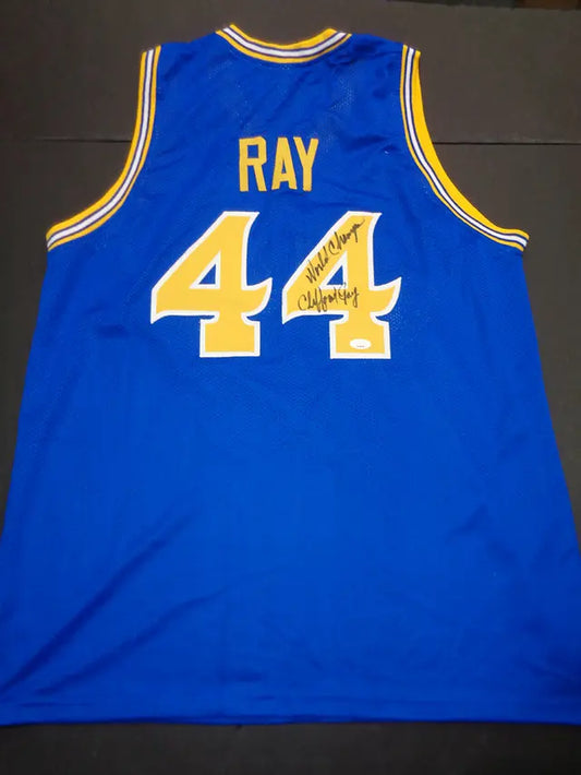 Clifford Ray Golden State Warriors Autographed & Inscribed Custom Basketball Jersey JSA W coa - Price Is Right Miami