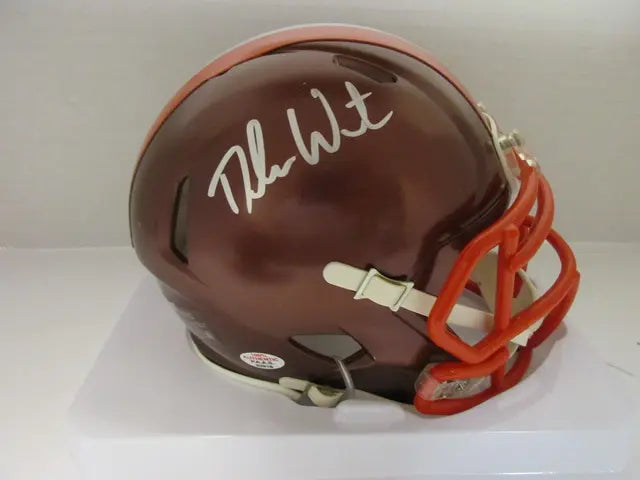 Deshaun Watson of the Cleveland Browns signed autographed mini football helmet PAAS COA 918 - Price Is Right Miami