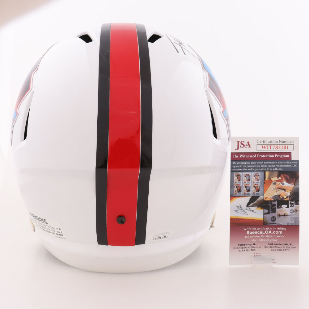 Frank Gore Signed Hall Of Fame Full-Size Speed Helmet (JSA) - Price Is Right Miami