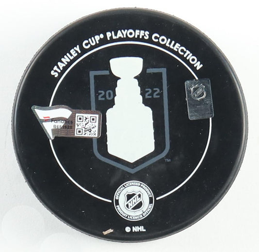 Gabriel Landeskog Signed 2022 Avalanche Stanley Cup Final Logo Hockey Puck (Fanatics) - Price Is Right Miami