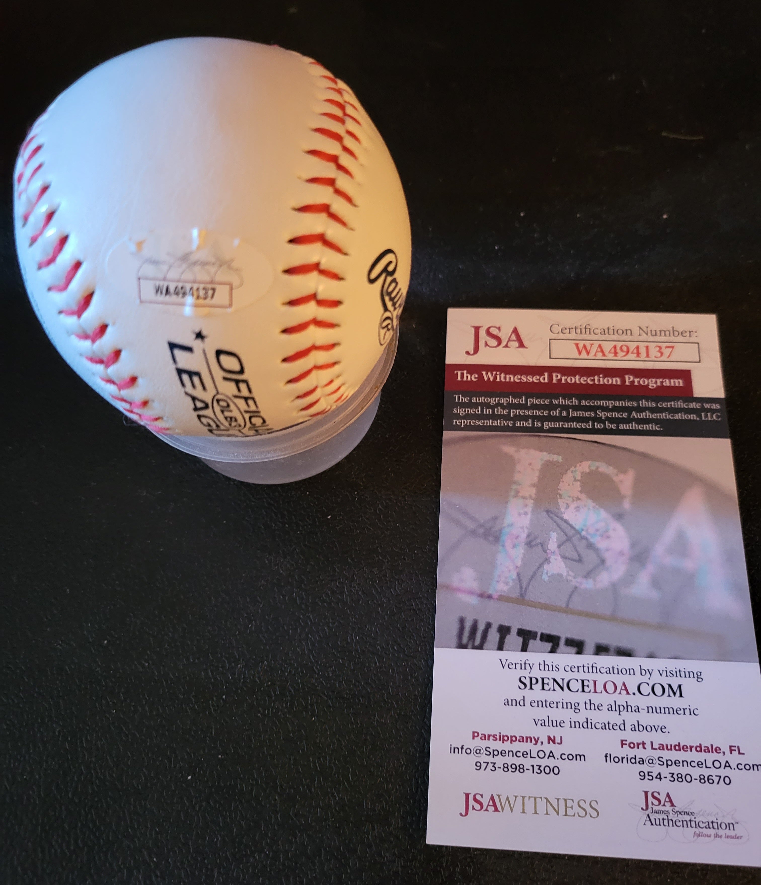 Jack Clark San Francisco Giants Autographed & Inscribed Rawlings Baseball JSA W coa - Price Is Right Miami