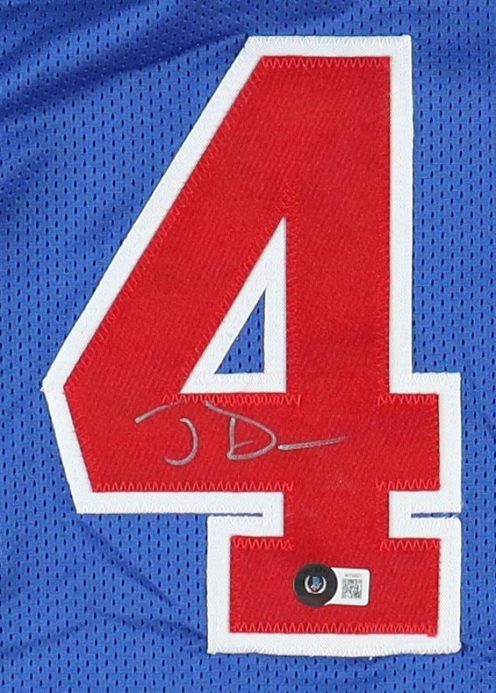 Joe Dumars Signed Career Highlight Stat Jersey (Beckett) - Price Is Right Miami