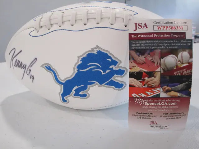 Kenny Golladay of the Detroit Lions signed autographed logo football JSA COA 331 - Price Is Right Miami