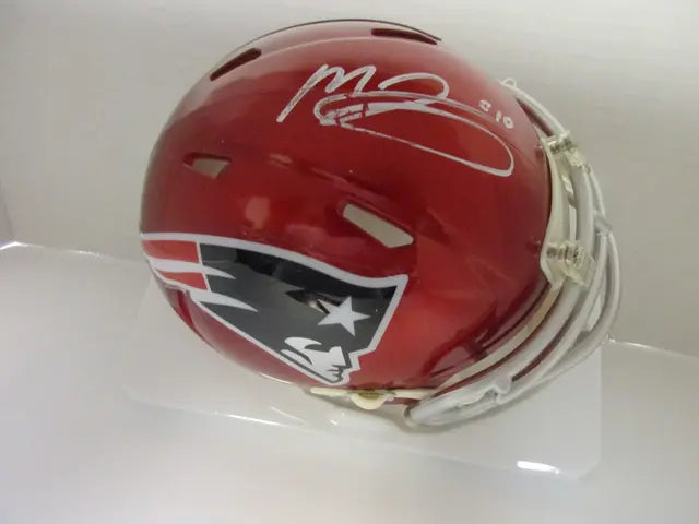 Mac Jones of the New England Patriots signed autographed mini football helmet PAAS COA 816 - Price Is Right Miami