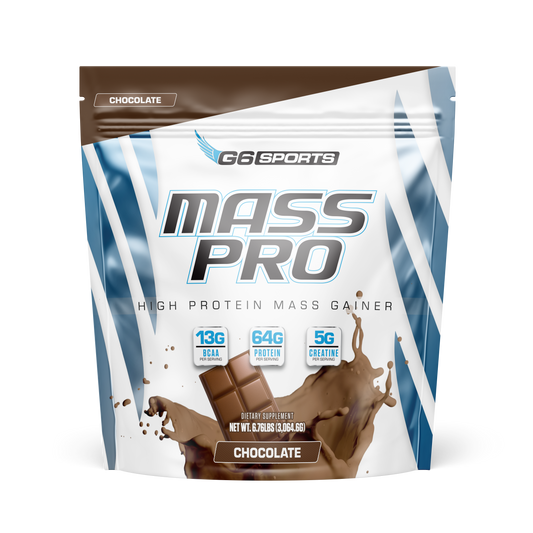G6 Sports Mass Pro Mass Gainer, Chocolate, 6.76 lbs