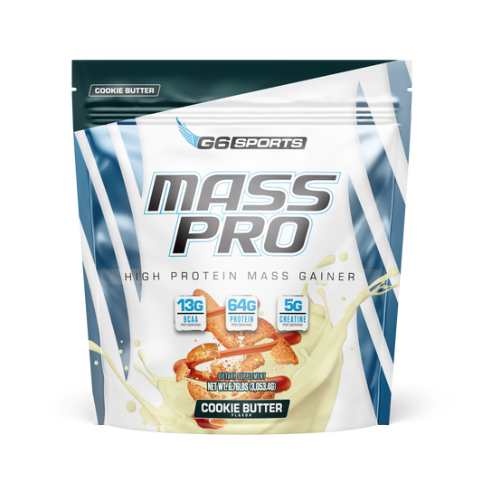 G6 Sports Mass Pro Mass Gainer, Cookie Butter, 14 Servings