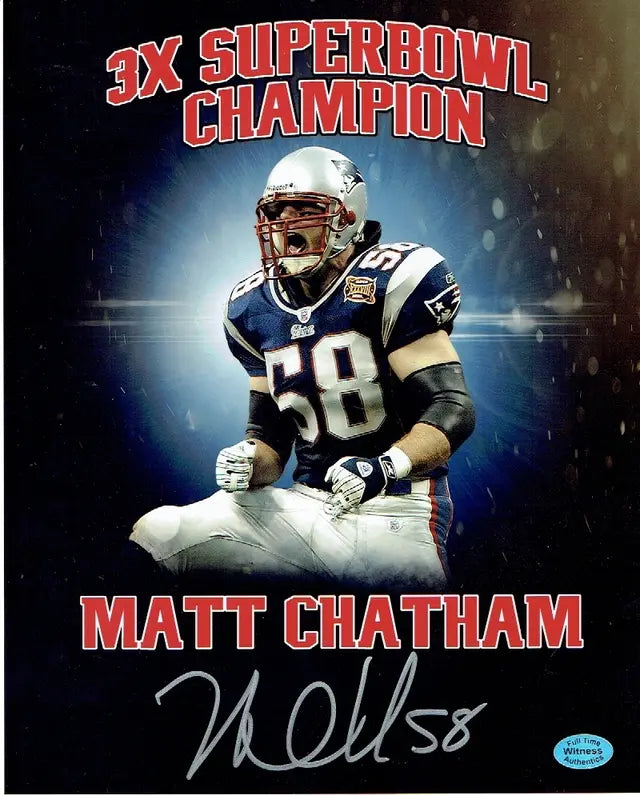 Matt Chatham New England Patriots Autographed 8x10 Photo Full Time coa - Price Is Right Miami